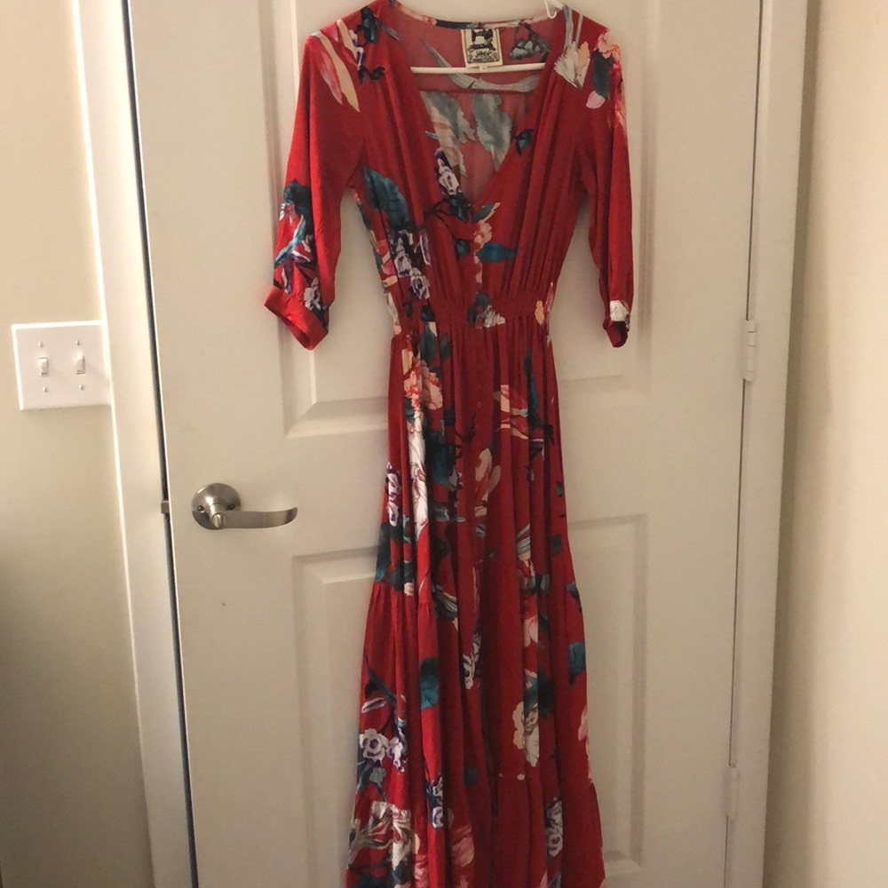 Beautiful red floral dress